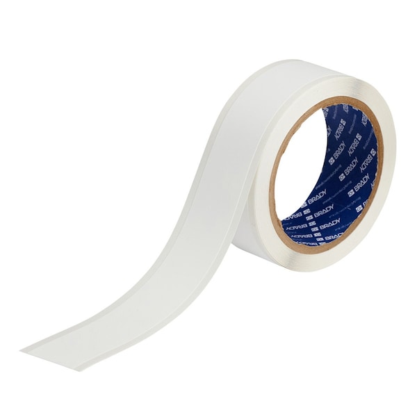 Repositionable Vinyl Labels 1.125 in W x 50 ft L White